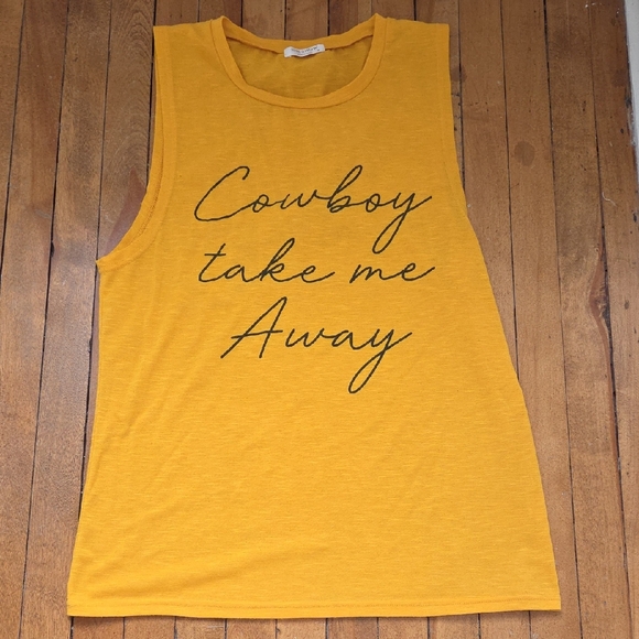 Sheshow Tops - "Cowboy Take Me Away" Muscle/Tank